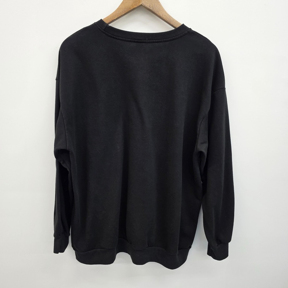 Be Kind Womens 1XL Black Graphic Sweatshirt Pullover Cozy Casual Crewneck - Picture 3 of 11